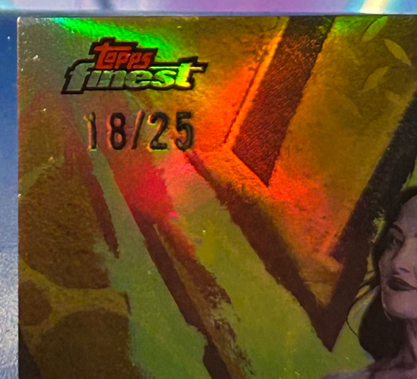 * Nikki Bella 2025 WWE Topps Finest Gold Refractor #18/25