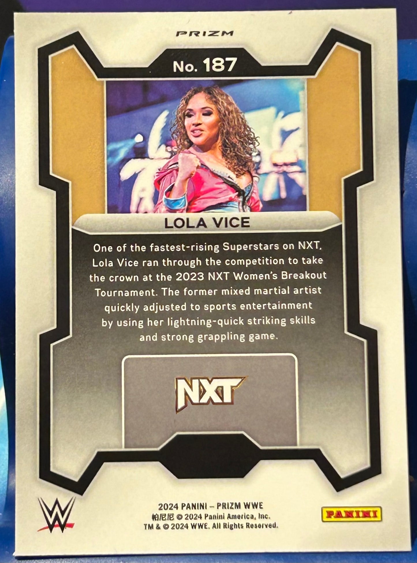 * Lola Vice 2024 WWE NXT Prizm DISCO Parallel Card