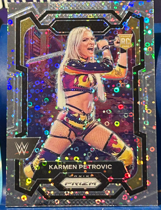 * Karmen Petrovic 2024 WWE NXT Prizm DISCO Parallel ROOKIE Card