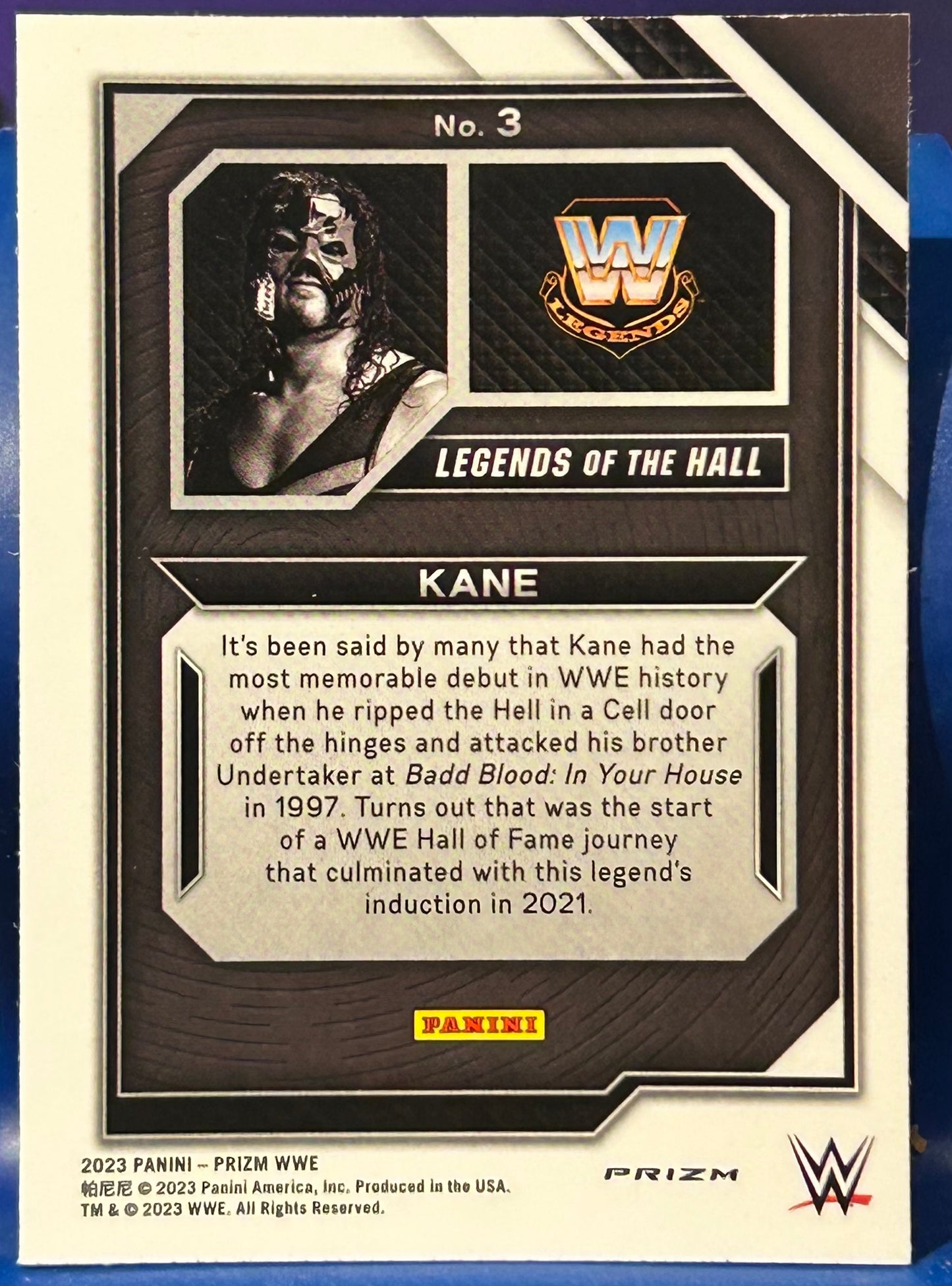 * Kane WWE 2023 Prizm “Legends of the Hall” DISCO Card