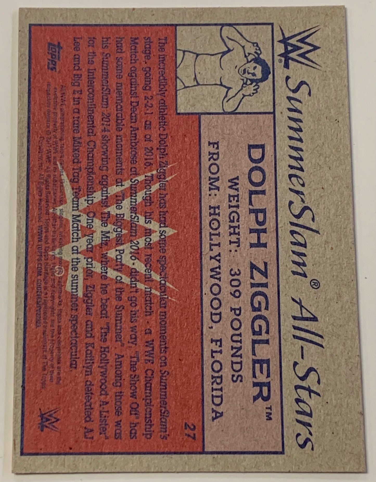 Dolph Ziggler 2017 WWE Topps Heritage Card