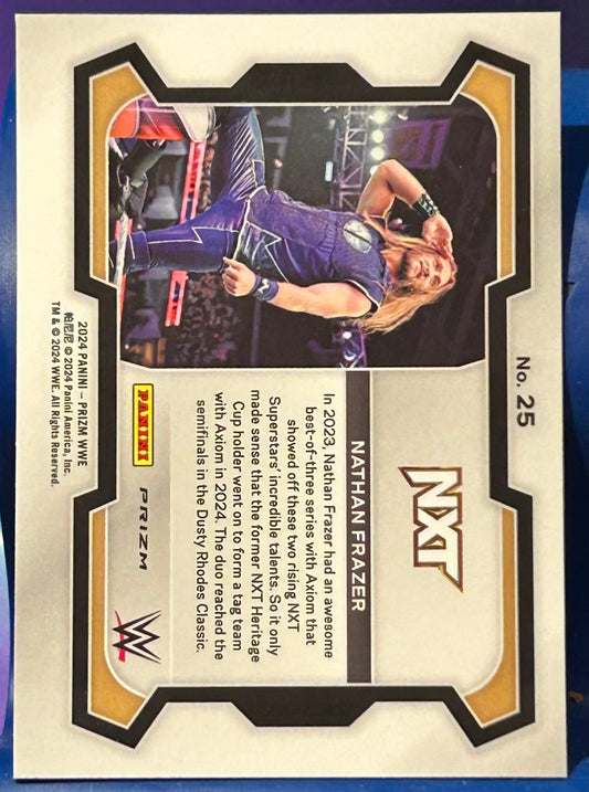 * Nathan Frazer 2024 WWE NXT Prizm CRACKED ICE Parallel Card