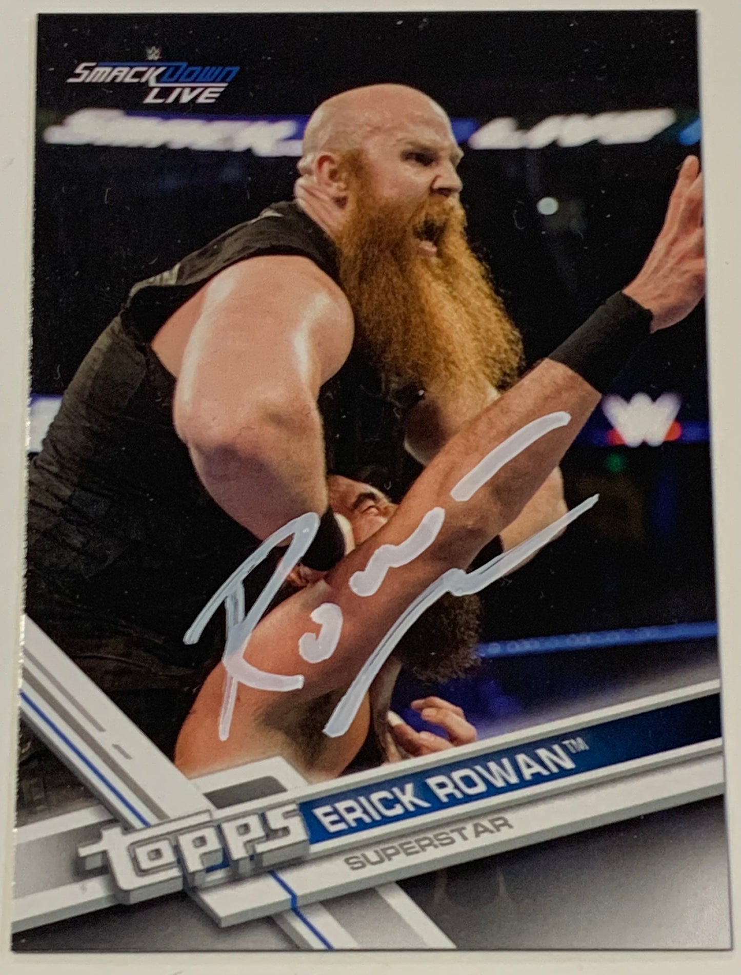 Erick Rowan SIGNED 2017 WWE Topps COA