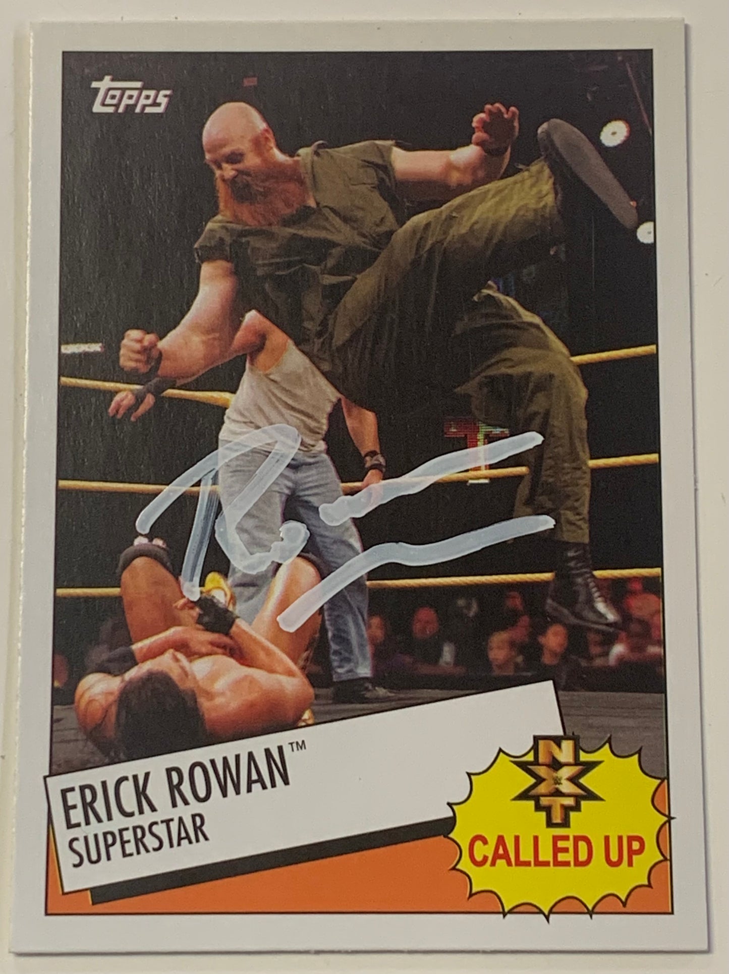 Erick Rowan SIGNED 2015 Topps Heritage “NXT Called Up” COA