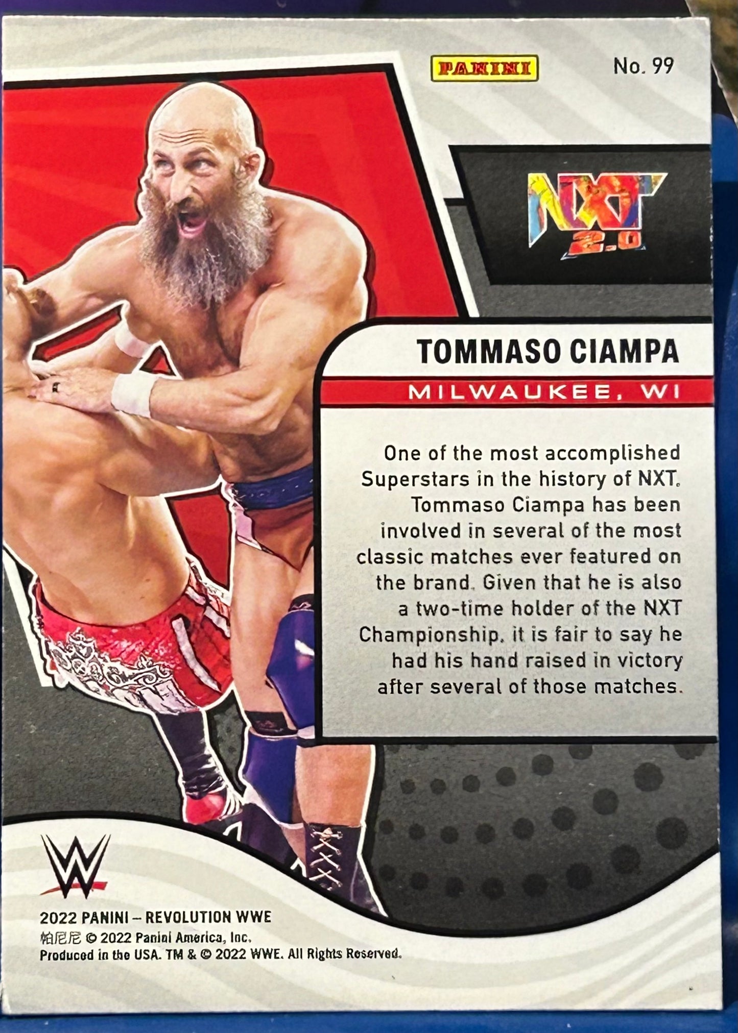 * Tommaso Ciampa 2022 WWE NXT Panini Revolution Card