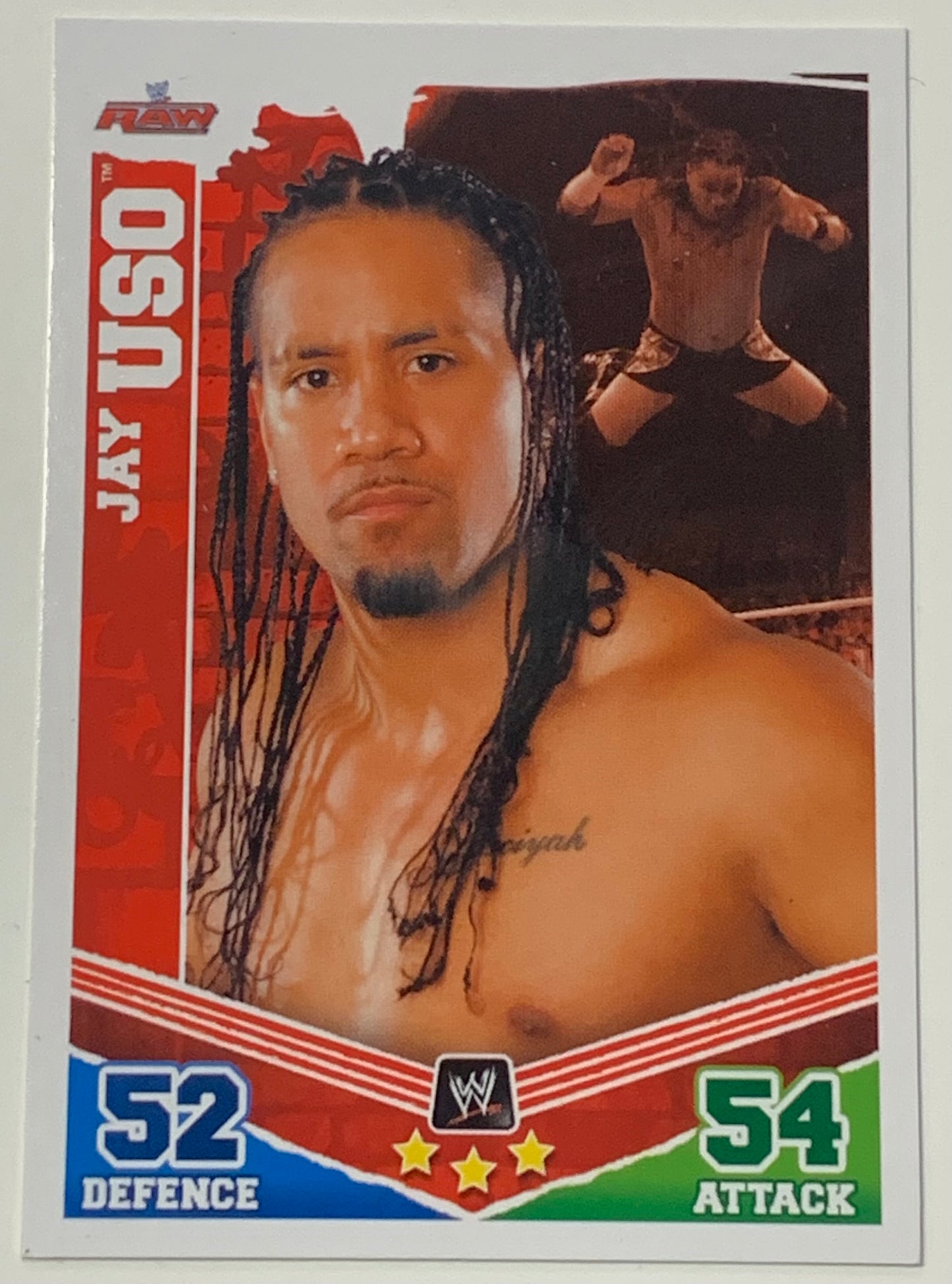 Jey Uso 2010 WWE Topps Slam Attax Mayhem Card (The Bloodline)