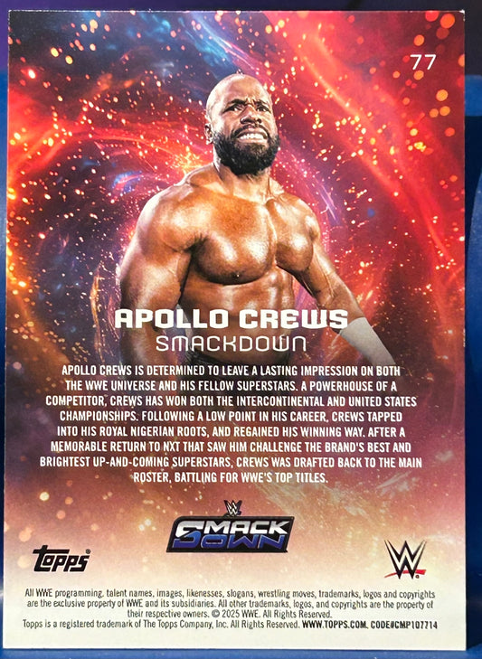 * Apollo Crews WWE 2025 Topps Universe Card