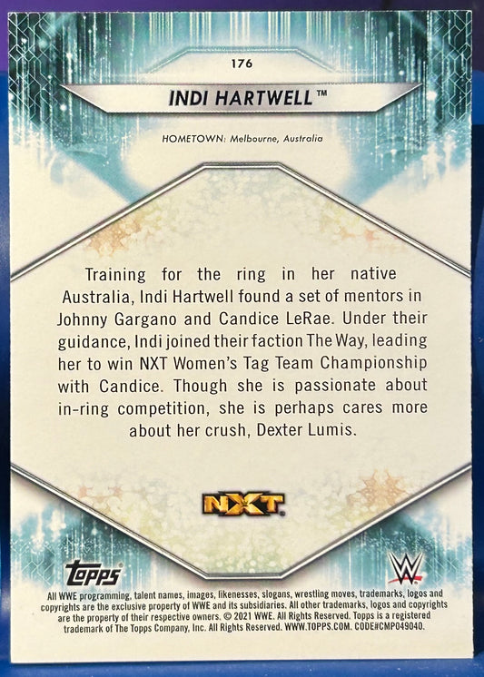 * Indi Hartwell 2021 WWE NXT Topps Card