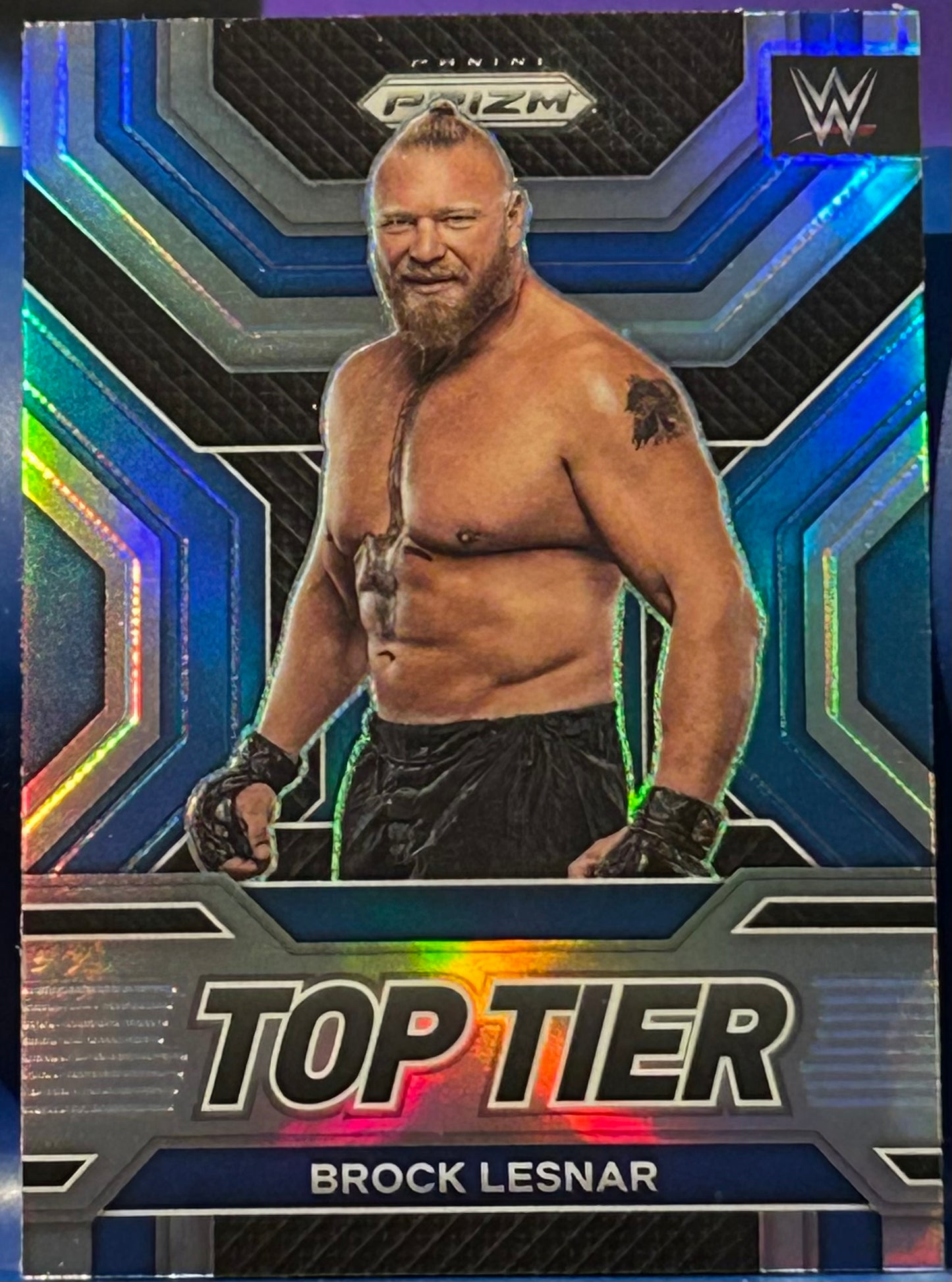 * Brock Lesnar 2023 WWE Panini Prizm “Top Tier” Silver Refractor Card