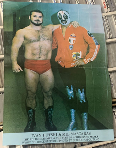 Ivan Putski & Mil Mascaras Full Color Vintage Poster (Hard To Find)