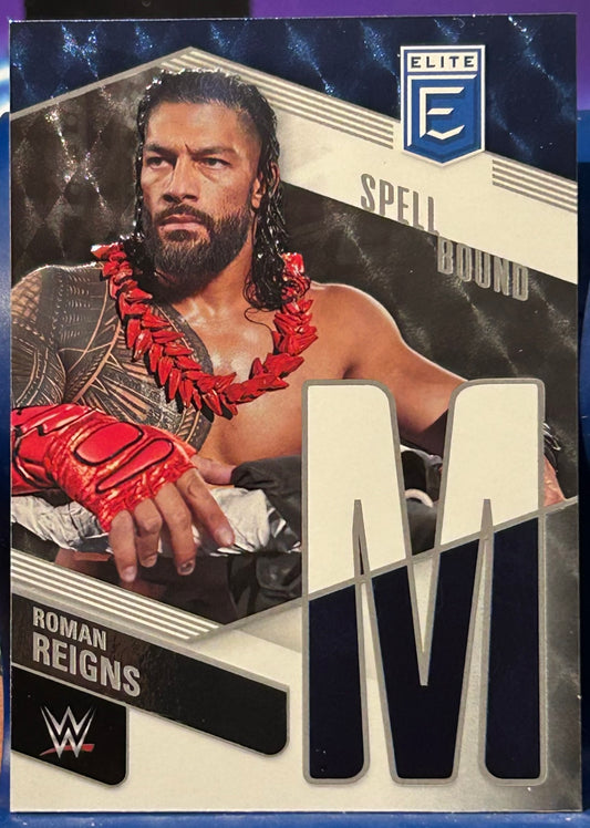 * Roman Reigns 2023 WWE Donruss Elite Spellbound “M” Card