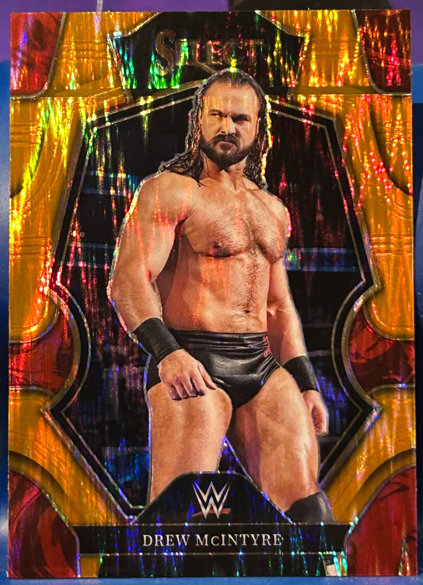 * Drew McIntyre 2023 WWE Panini Select ORANGE FLASH Parallel Card