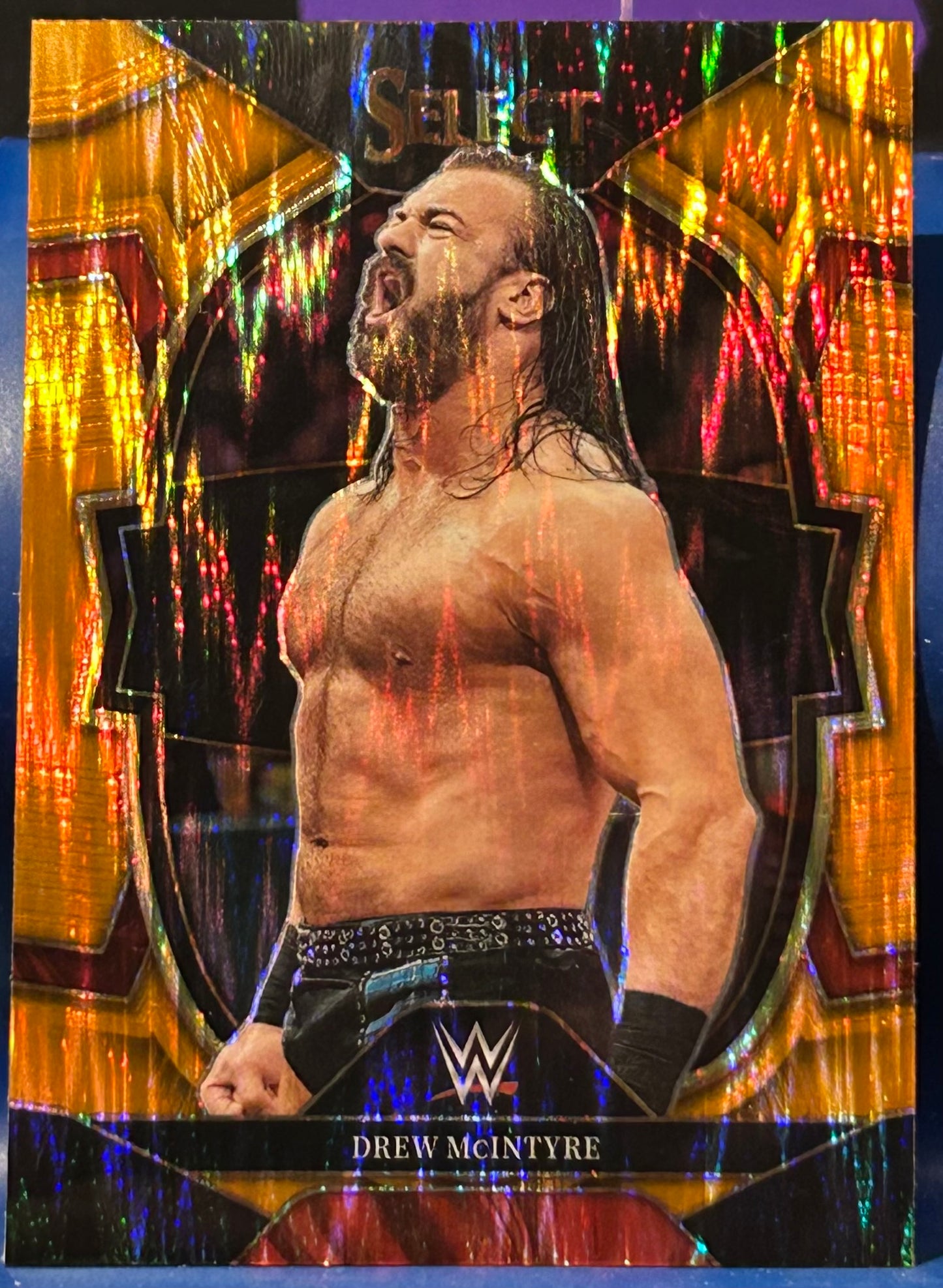 * Drew McIntyre 2023 WWE Panini Select ORANGE FLASH Parallel Concourse Card