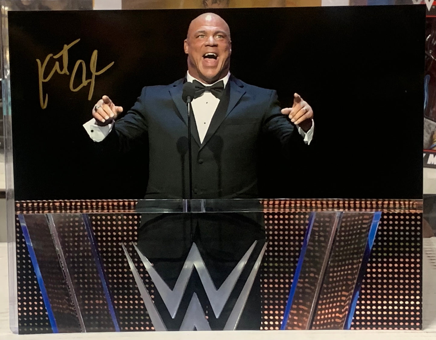 Kurt Angle Signed 8x10 Color Photo (Comes w/COA)