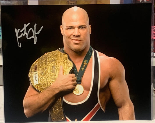 Kurt Angle Signed 8x10 Color Photo (Comes w/COA)