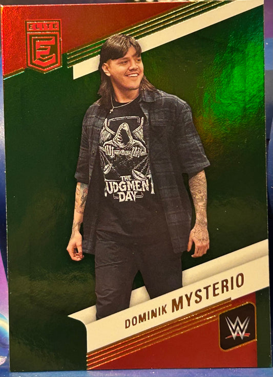 * Dominik Mysterio 2023 WWE Donruss Elite GREEN PARALLEL Card