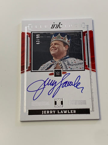 Jerry “The King” Lawler 2022 WWE Impeccable Auto Card #63/99 (On Card Auto)