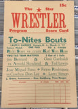 The Star Wrestler Program/Score Card 3/16/1957 (Very Rare)