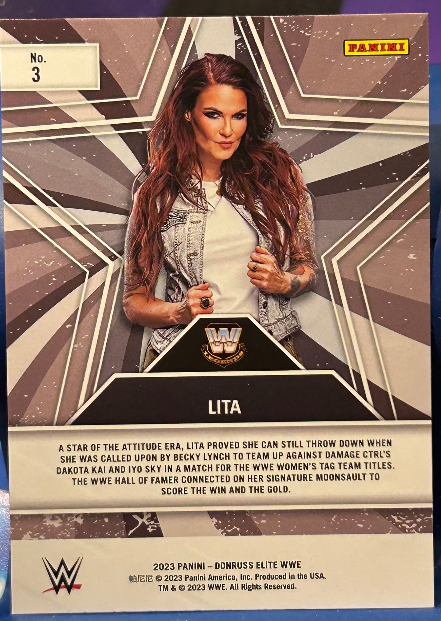* Lita 2023 WWE Donruss Elite STAR STATUS Insert Card