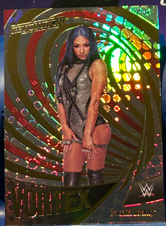 * Sasha Banks 2022 WWE Panini Revolution VORTEX Insert Card