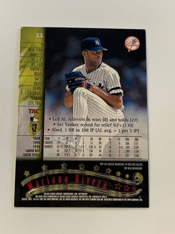 Mariano Rivera 1997 Topps Stadium Club Card New York Yankees