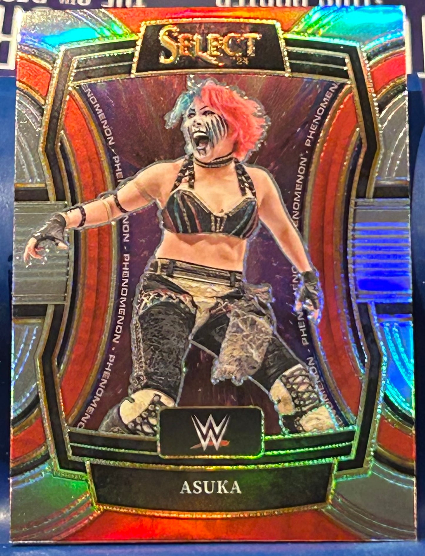 * Asuka 2024 WWE Panini Select Prizm Silver Refractor Card