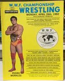 WWF Championship Wrestling Official MSG Program 4/26/1982 PEDRO MORALES