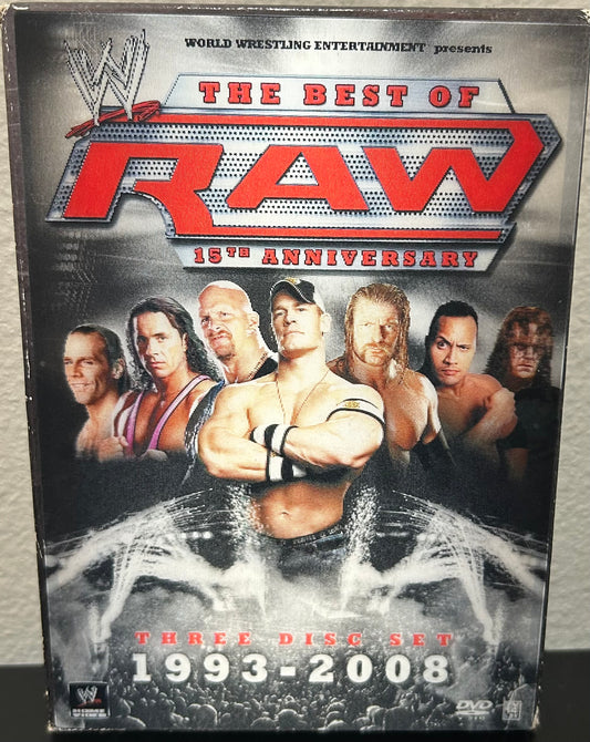 + WWE DVD “The Best of RAW ,15th Anniversary & The Best of Smackdown,10th Anniversary DVD’s” (Both sets are 3-Disc Sets, 6 Discs Total)