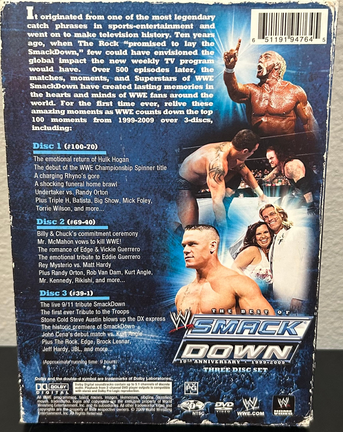 + WWE DVD “The Best of RAW ,15th Anniversary & The Best of Smackdown,10th Anniversary DVD’s” (Both sets are 3-Disc Sets, 6 Discs Total)