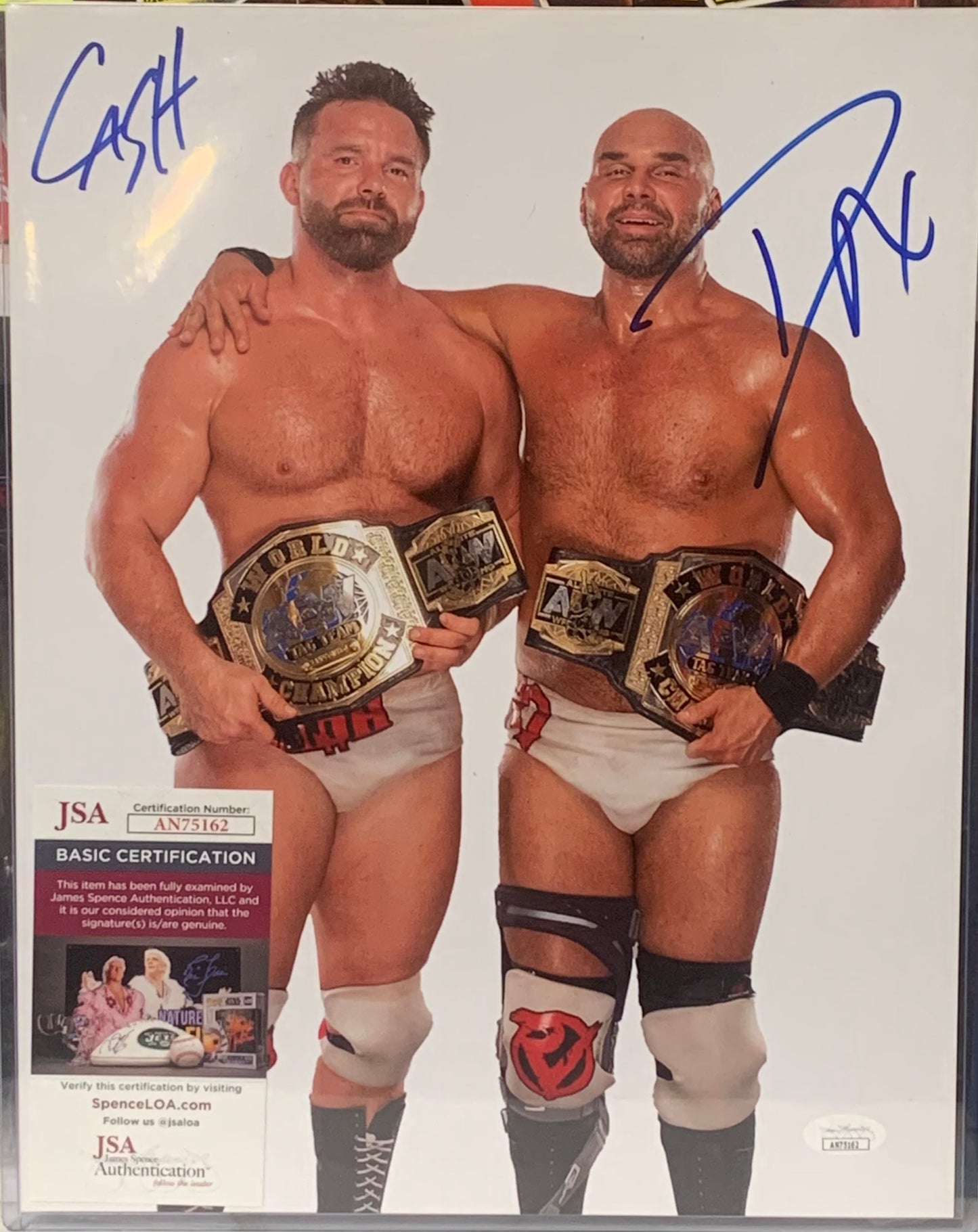 FTR (Cash Wheeler & Dash Wilder) SIGNED 11x14 Photo JSA (w/Toploader)