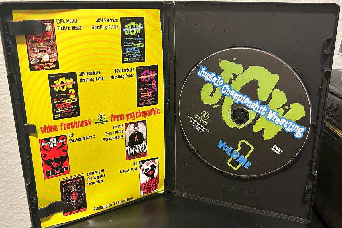 + JCW DVD “Juggalo Championshit Wrestling Vol 1” (Iron Sheki, King Kong Bundy, ECW’s Balls Mahoney & so much more)