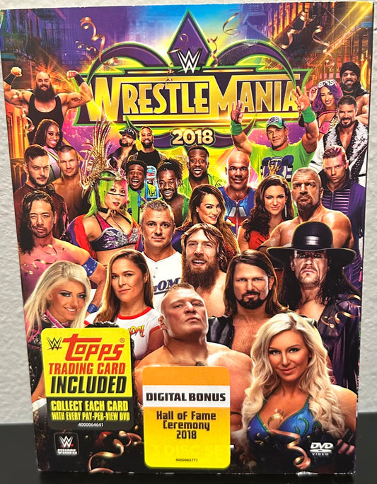 + WWE DVD “Wrestlemania 34” (3-Disc Set) Comes with a Brock Lesnar Card