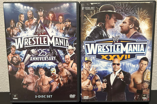 + WWE DVD “Wrestlemania’s 25 & 27” (5-Discs Total)