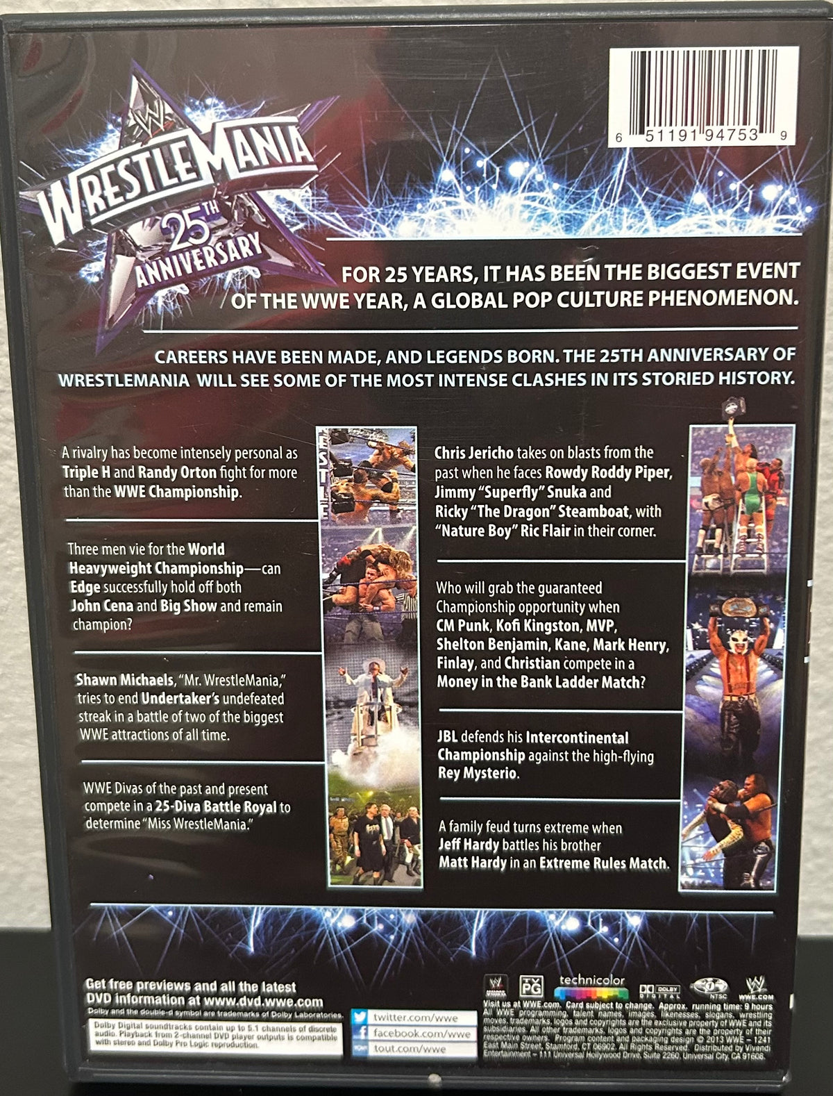 + WWE DVD “Wrestlemania’s 25 & 27” (5-Discs Total)