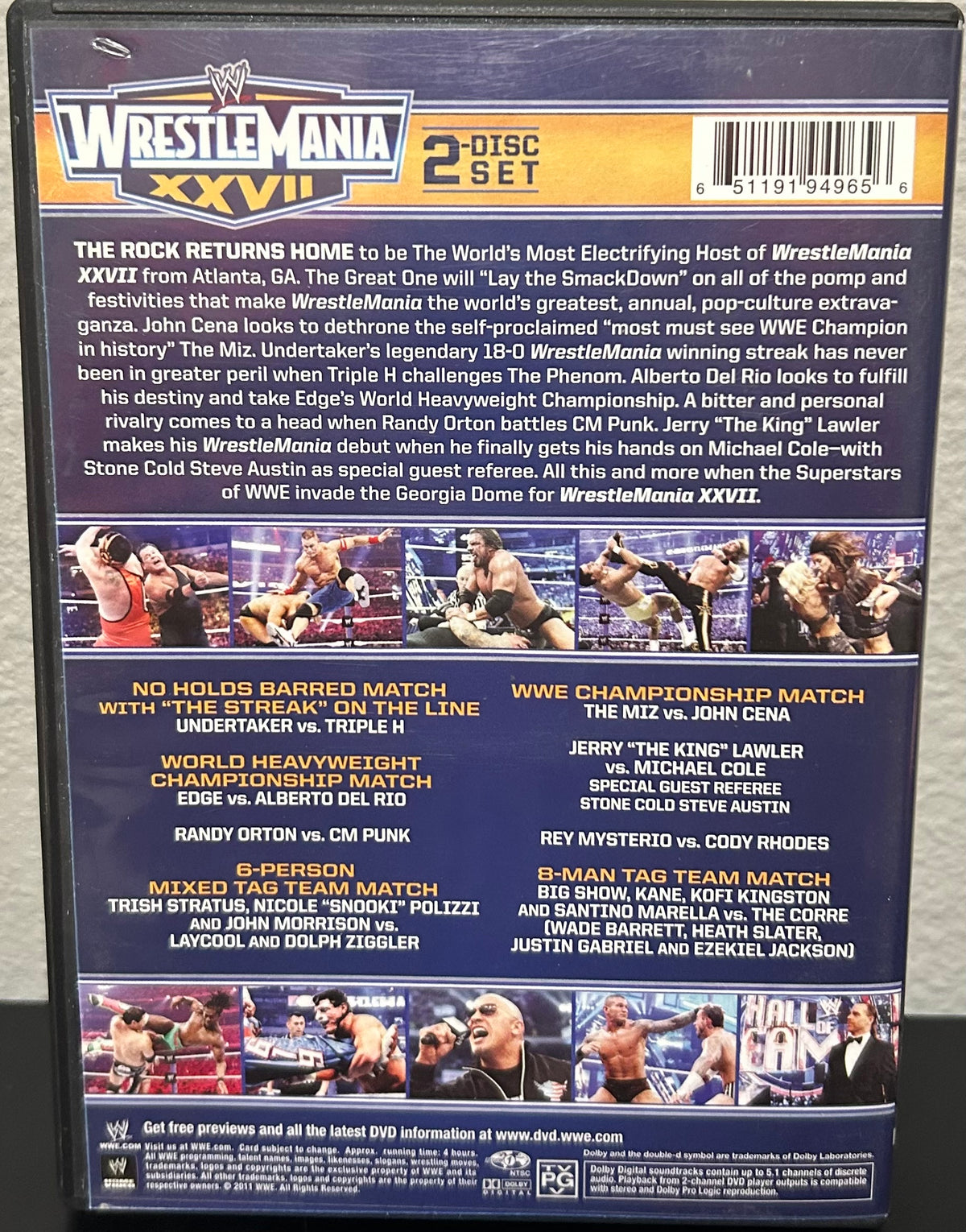 + WWE DVD “Wrestlemania’s 25 & 27” (5-Discs Total)