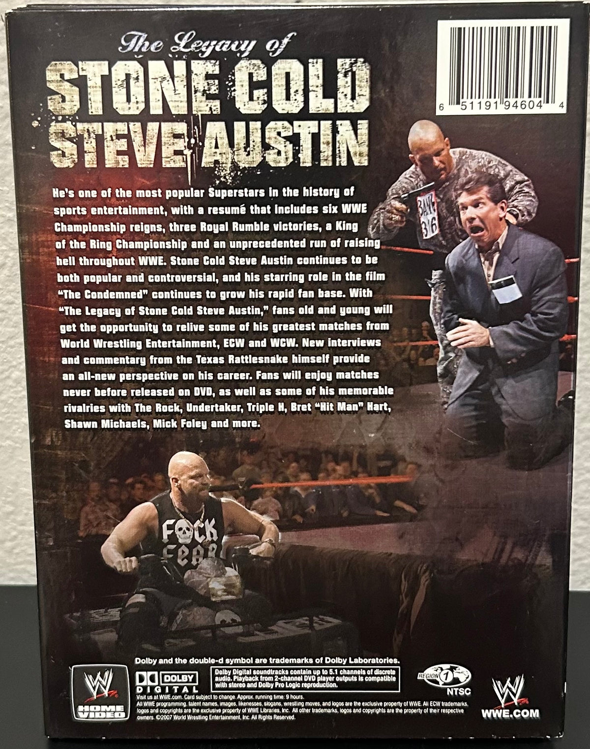 + WWE DVD “The Legacy of Stone Cold Steve Austin” (3-Disc Set)