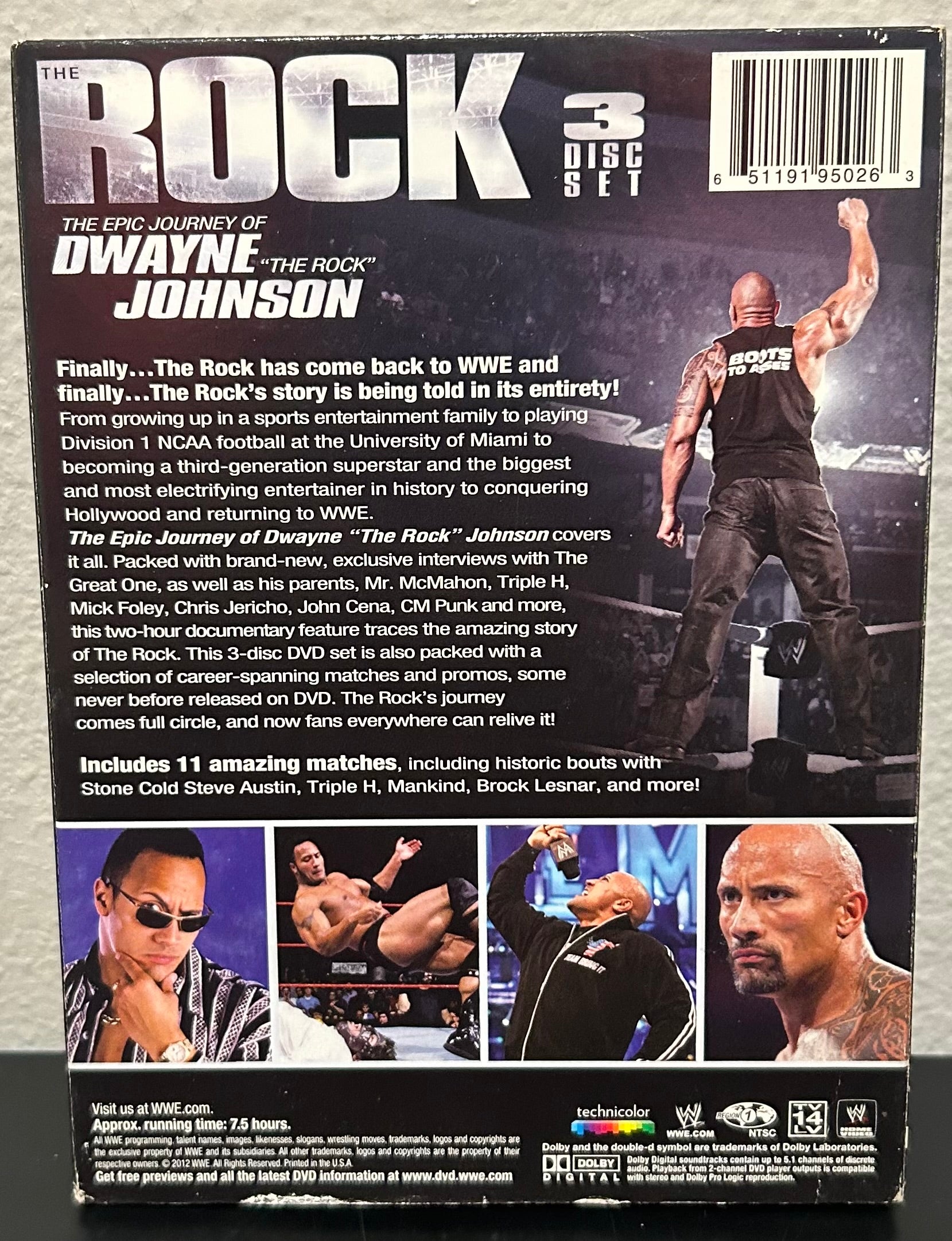 WWE DVD “The Epic Journey of Dwayne The Rock Johnson” (3-Disc Set