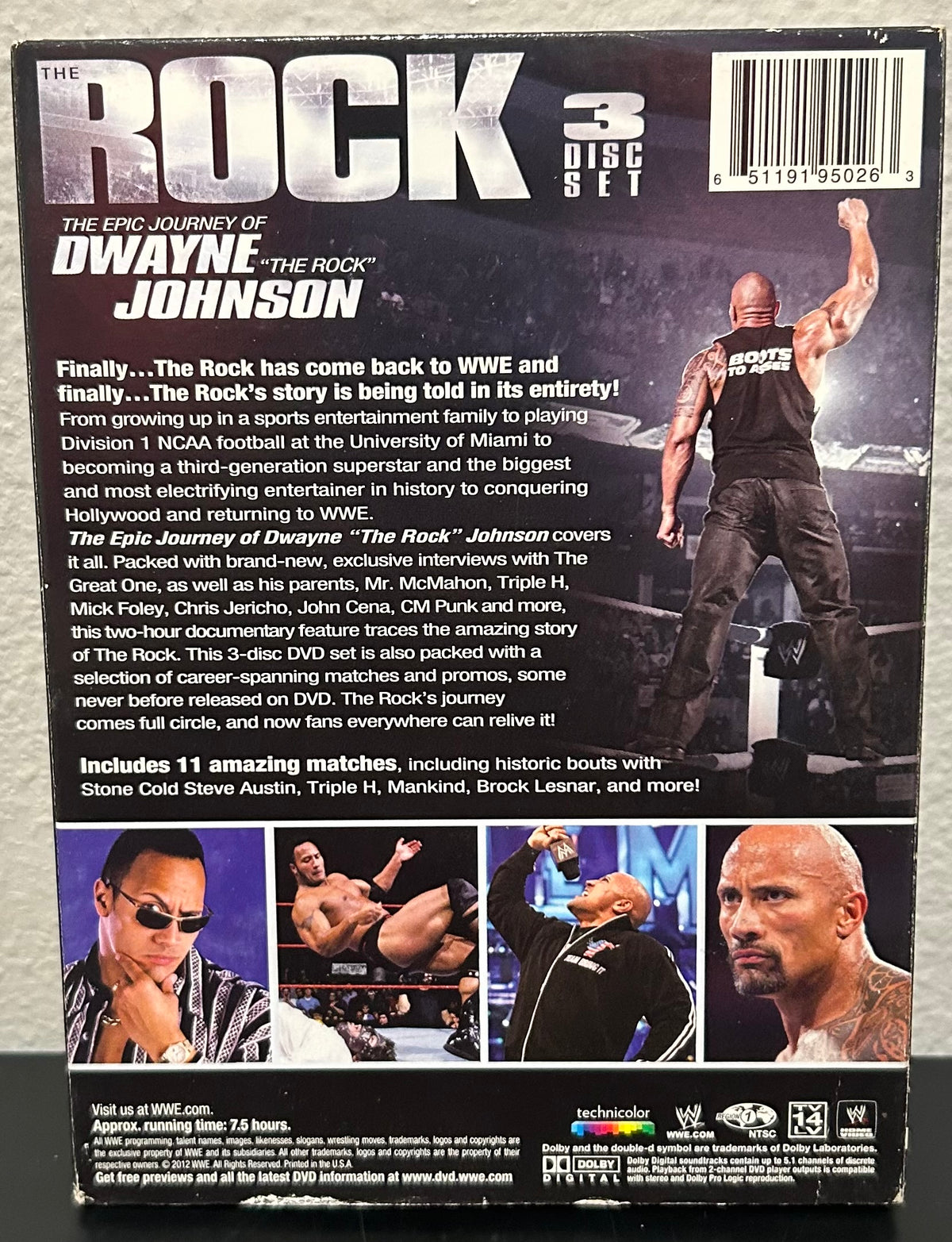 + WWE DVD “The Epic Journey of Dwayne The Rock Johnson” (3-Disc Set)