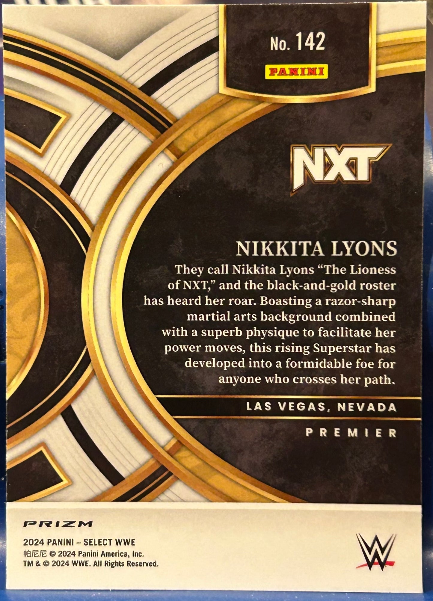 * Nikkita Lyons 2024 WWE Panini Select PURPLE & TEAL Prizm Refractor Card