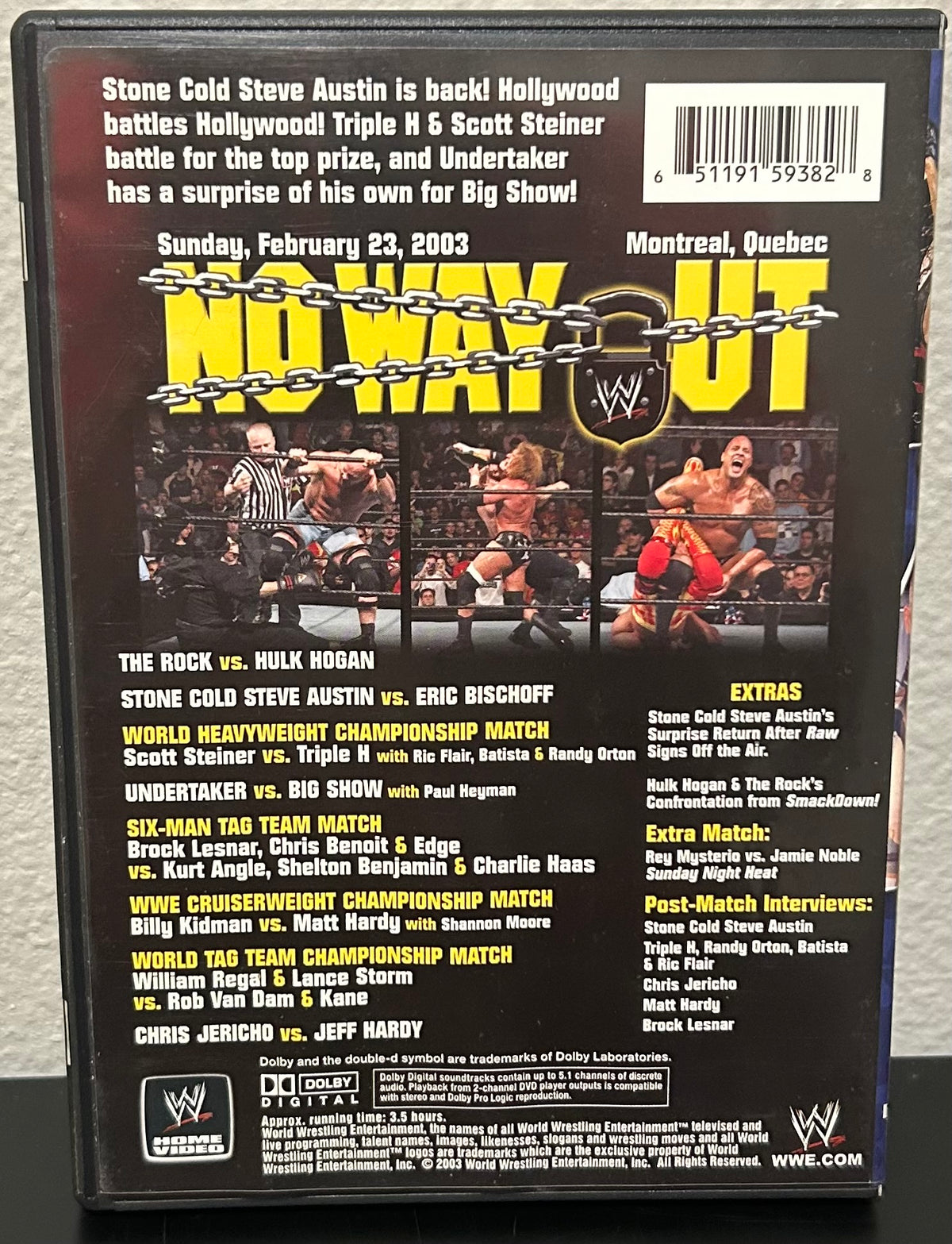 + WWE DVD “No Way Out 2003” (Rock vs Hogan)