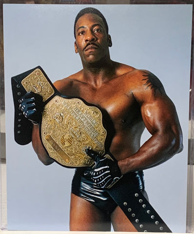 Booker T 8x10 Color Photo w/Championship Belt