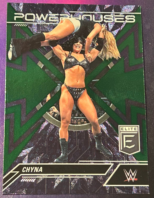 * Chyna 2023 WWE Panini Donruss Elite “Powerhouses” Green Parallel Insert Card