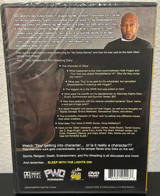 + WWE DVD “Tommy “Tiny” Lister aka WWE Zeus Shoot Interview” (Sealed, Brand New)