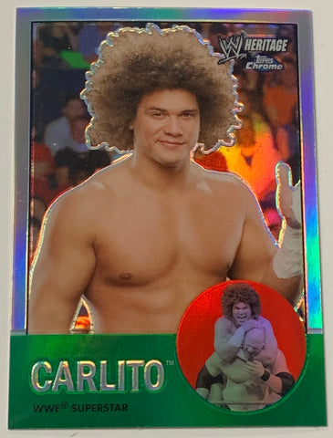 Carlito 2007 WWE Topps Chrome Heritage REFRACTOR Card