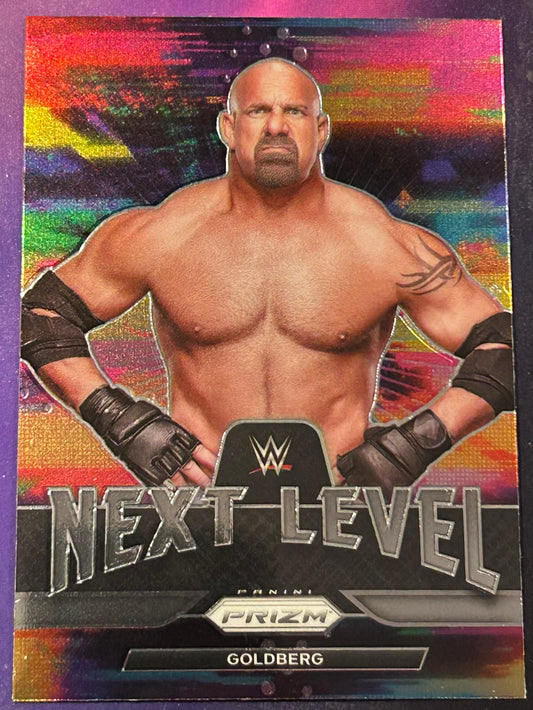 * Goldberg 2022 WWE Panini Prizm “NEXT LEVEL” Insert Card