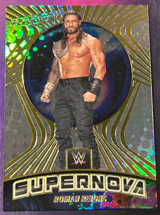 * Roman Reigns 2022 WWE Panini Revolution “SUPER NOVA” Insert Card