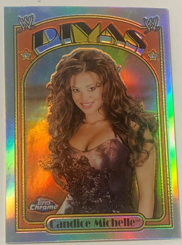 Candice Michelle 2007 WWE Topps Chrome Heritage REFRACTOR Card