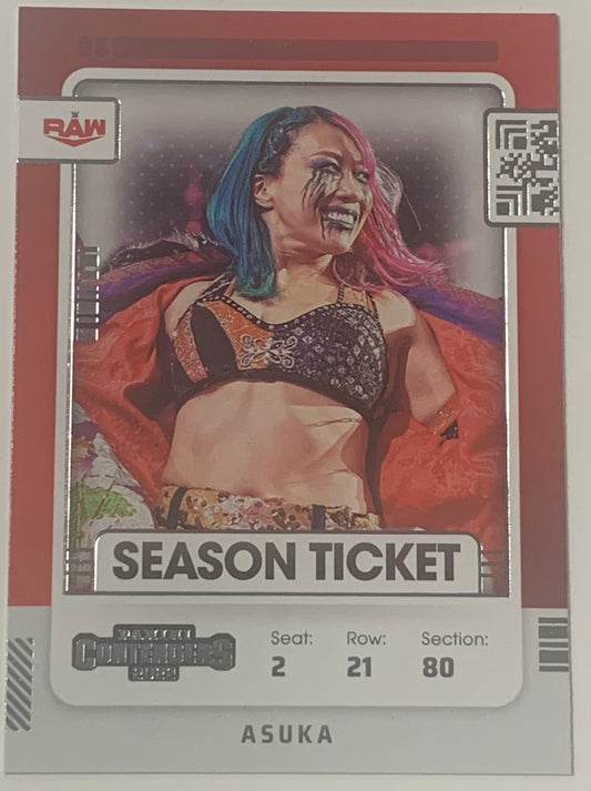 Asuka 2022 WWE panini Chronicles Contenders Card