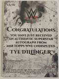 Tye Dillinger (Shawn Spears) 2018 WWE Topps Undisputed Autographed Card #25/50