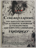 Fandango 2018 WWE Topps Undisputed Autographed Card #187/199